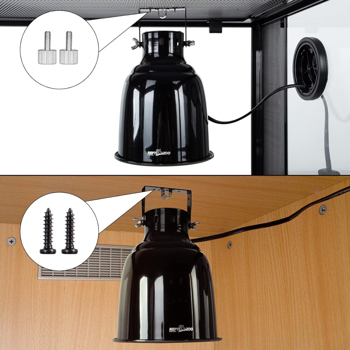 ReptiZoo Multi-Function Angle Adjustable Dome Lamp Fixture - Bild 4