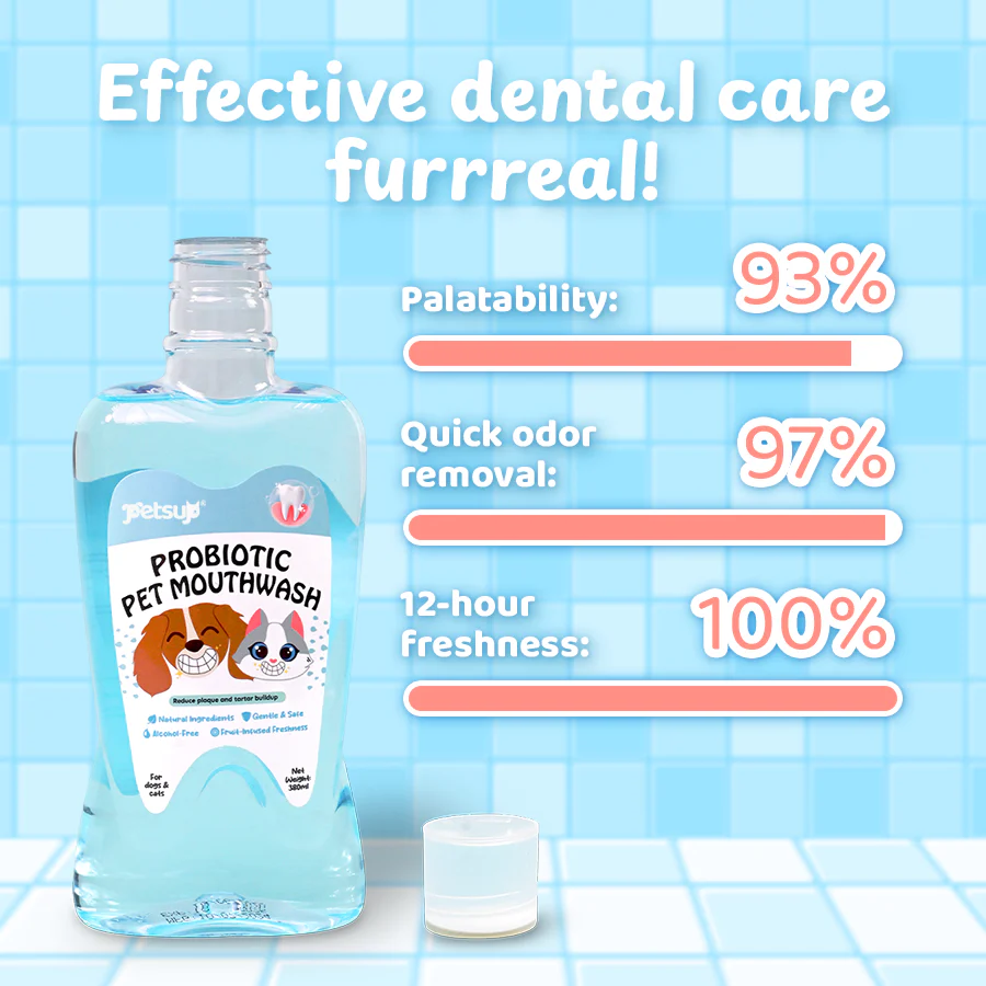 Petsup Organic Pet Mouthwash 380ml Probiotic Oral Care Fresh Breath Remove Tartar Cleaning Teeth for Cats and Dogs - Bild 4