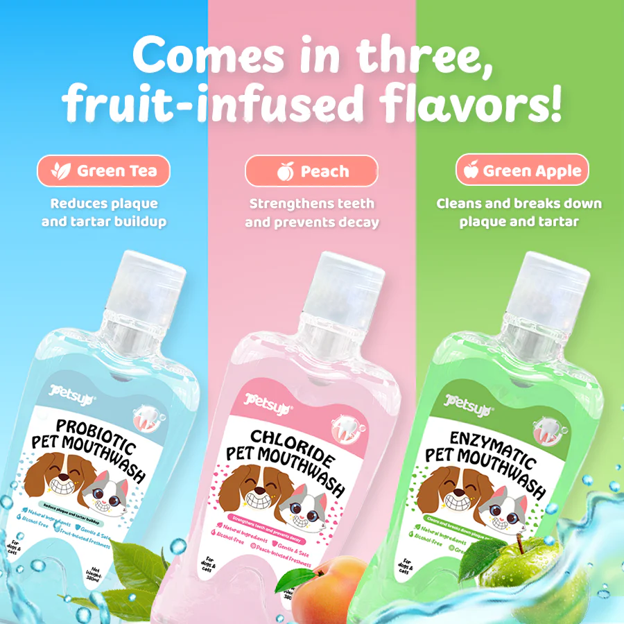 Petsup Organic Pet Mouthwash 380ml Probiotic Oral Care Fresh Breath Remove Tartar Cleaning Teeth for Cats and Dogs - Bild 6