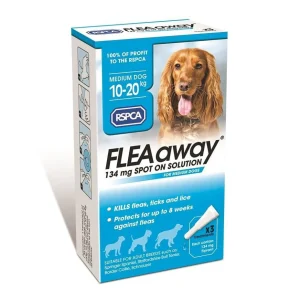 RSPCA FleaAway Spot On Solution for Medium Dogs - For Fleas and Ticks