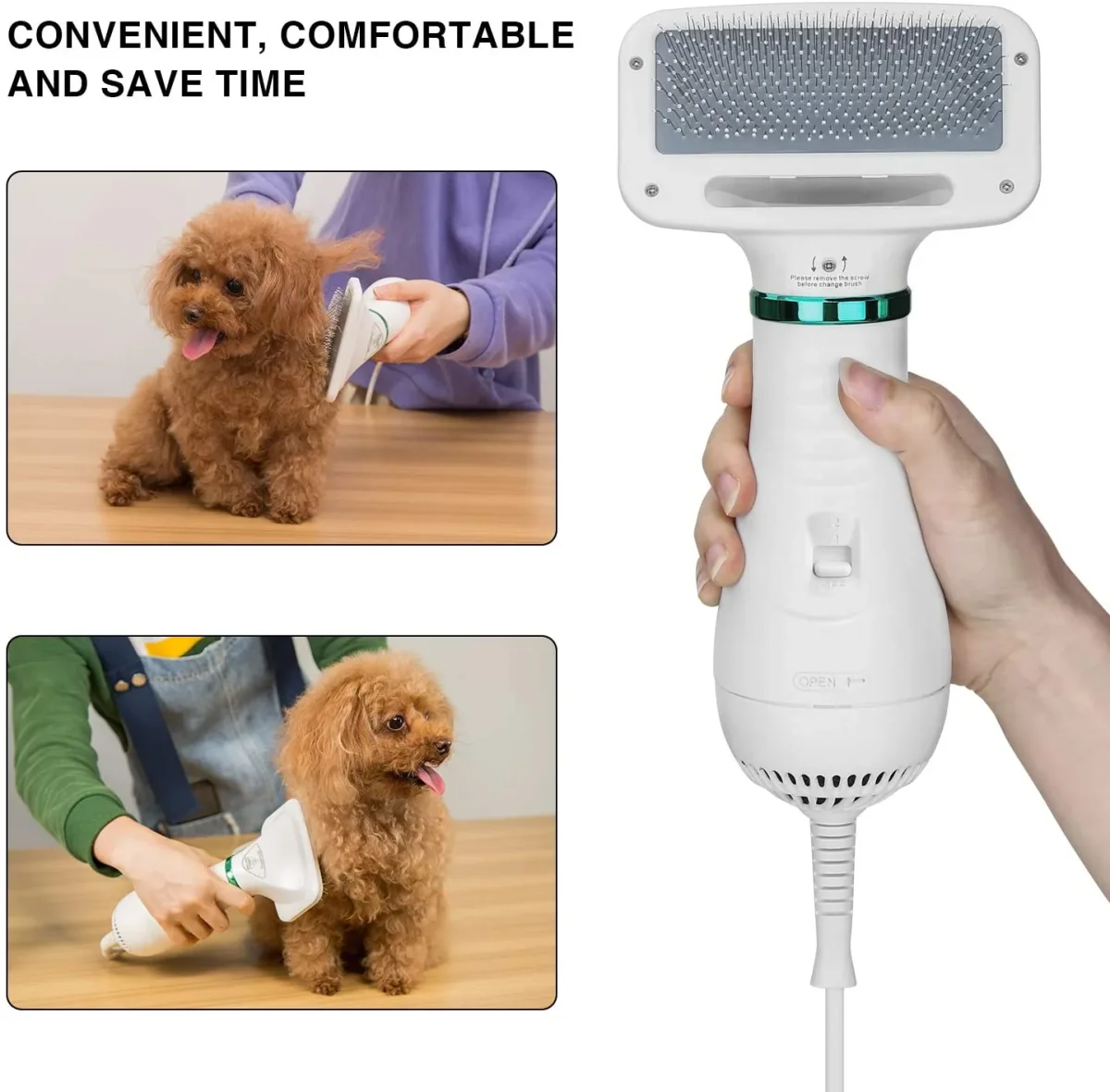 Ownpets 2 In 1 Pet Hair Dryer, Portable Pet Grooming Blower for Dogs & Cats - Bild 9