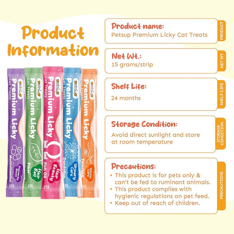 Petsup Cat Wet Food Premium Licky – Fish Oil & Taurine-Infused Wet Treats Supports Urinary Tract Health & Easy Digestion No Artificial Additives Soft & Creamy Snack for Cats & Kittens - Bild 8