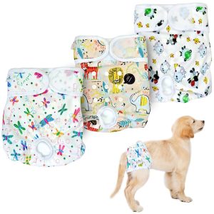 PetCellence® Washable Dog Nappies Female Pack of 3 | Dog Heat Season Pants