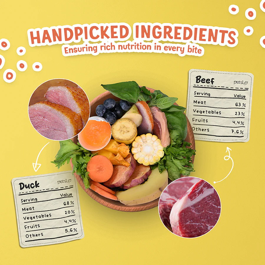 Petsup Freeze Dried Dog Dry Food 50g for Adult and Puppy All Stage - Beef Duck Liver Egg Yolk - Bild 3