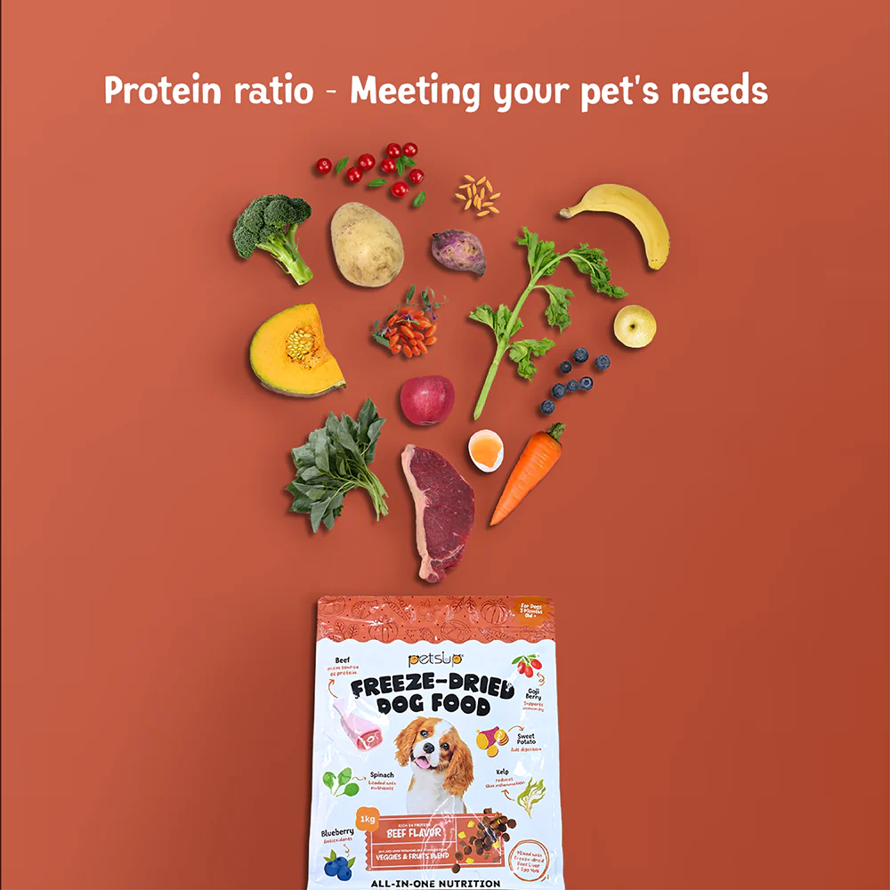 Petsup Freeze Dried Dog Dry Food 50g for Adult and Puppy All Stage - Beef Duck Liver Egg Yolk - Bild 7