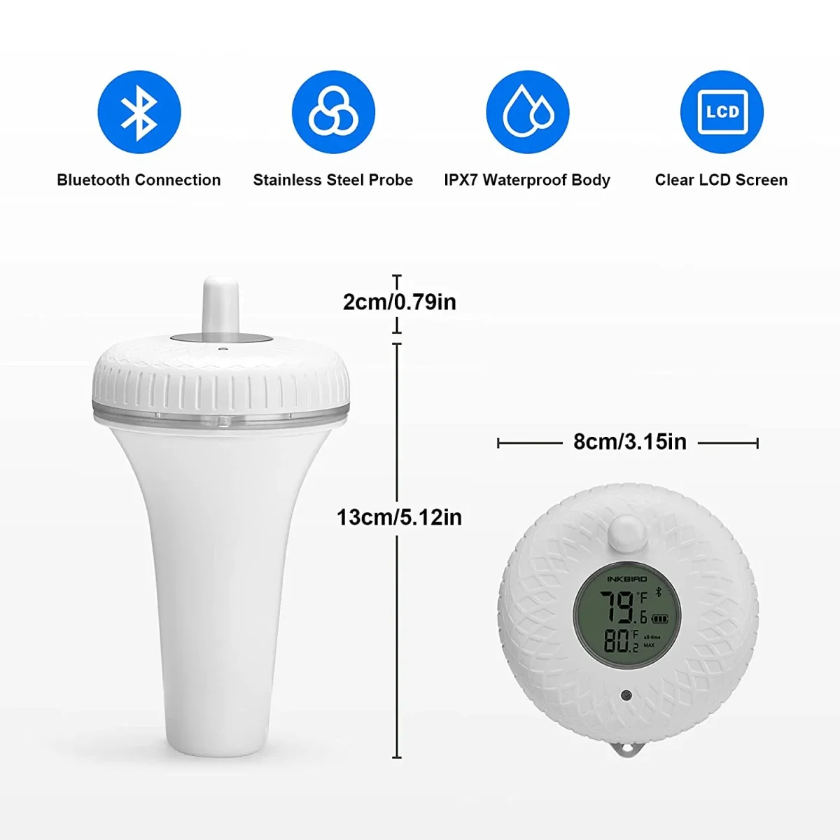 Bluetooth Pool Thermometer IBS-P01B - Bild 4