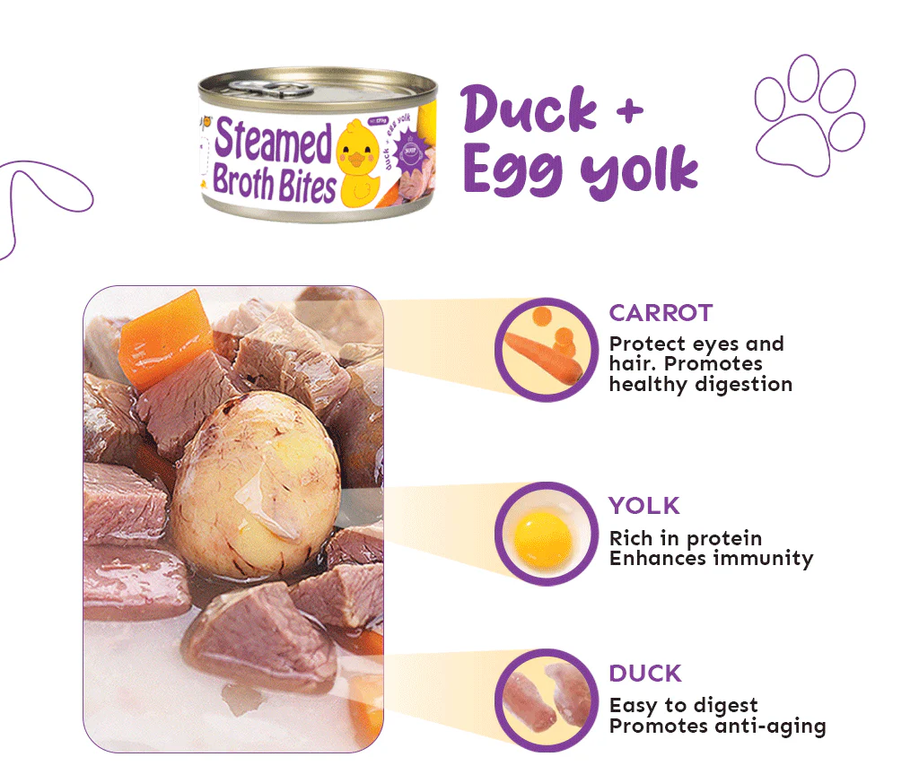 Petsup Dog Steamed Broth Bites 170g Real Meat Soup Chicken Heart and Duck Eggyolk For Dogs - Bild 9