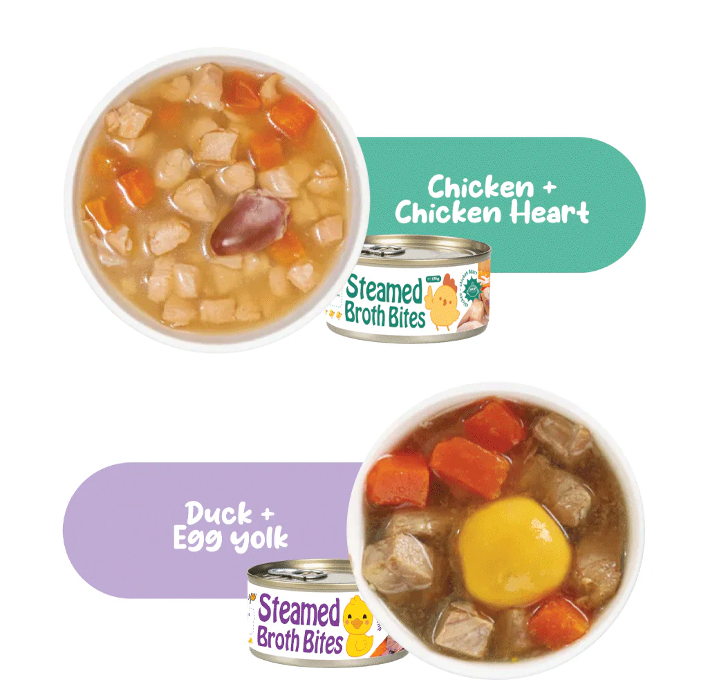 Petsup Dog Steamed Broth Bites 170g Real Meat Soup Chicken Heart and Duck Eggyolk For Dogs - Bild 4