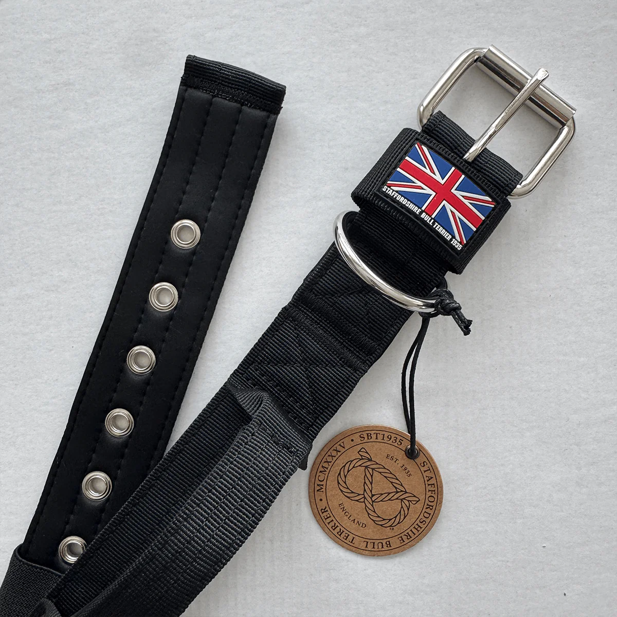 Staffordshire Bull Terrier 1935® Nylon Collar with Handle - Black - Bild 2