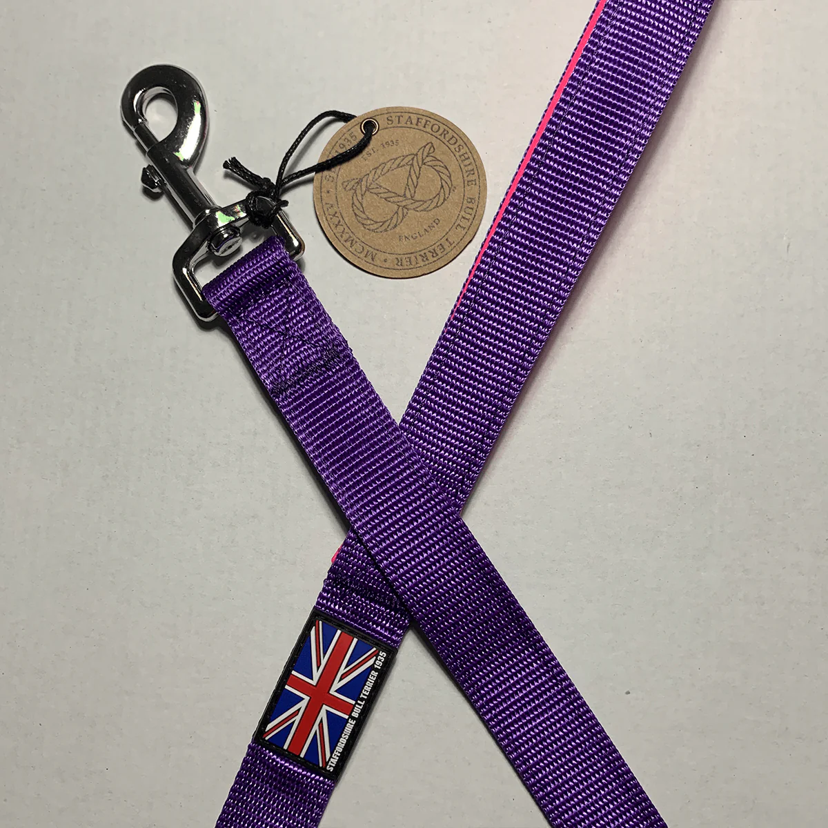 Staffordshire Bull Terrier 1935® Nylon Leash - Purple & Neon Pink - Normal - Bild 2