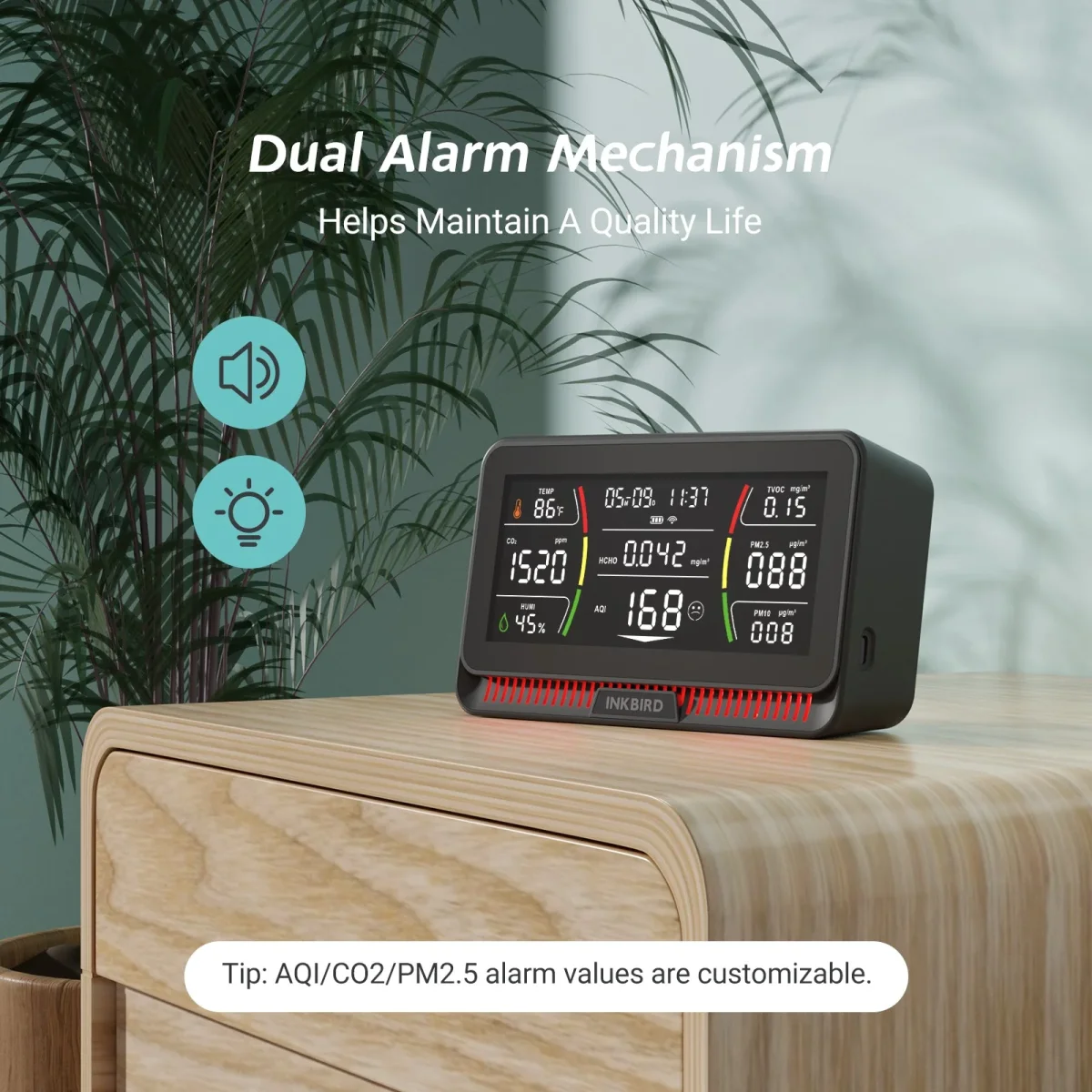 Wireless 10-in-1 Air Quality Monitor IAQM-129-W - Bild 5
