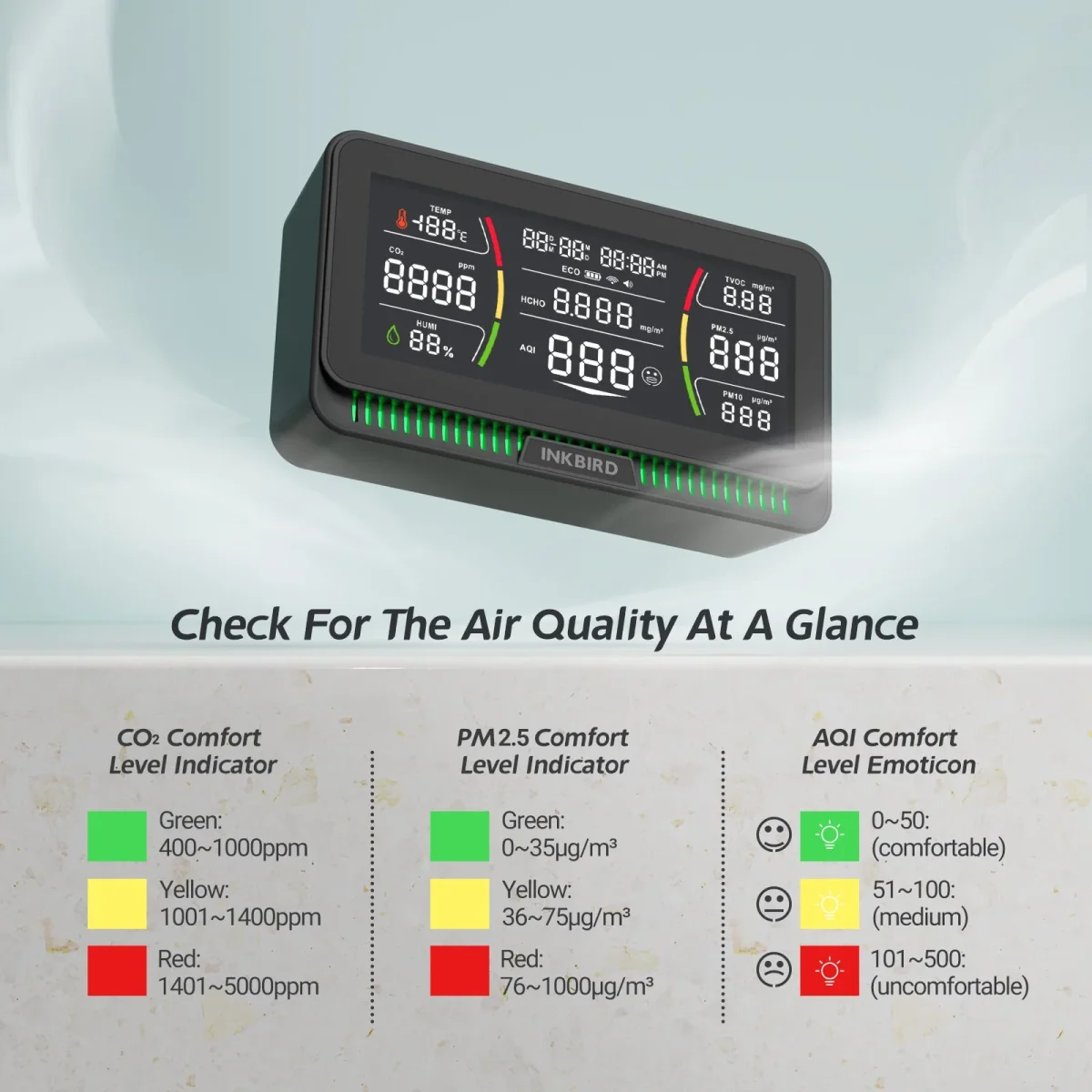 Wireless 10-in-1 Air Quality Monitor IAQM-129-W - Bild 4