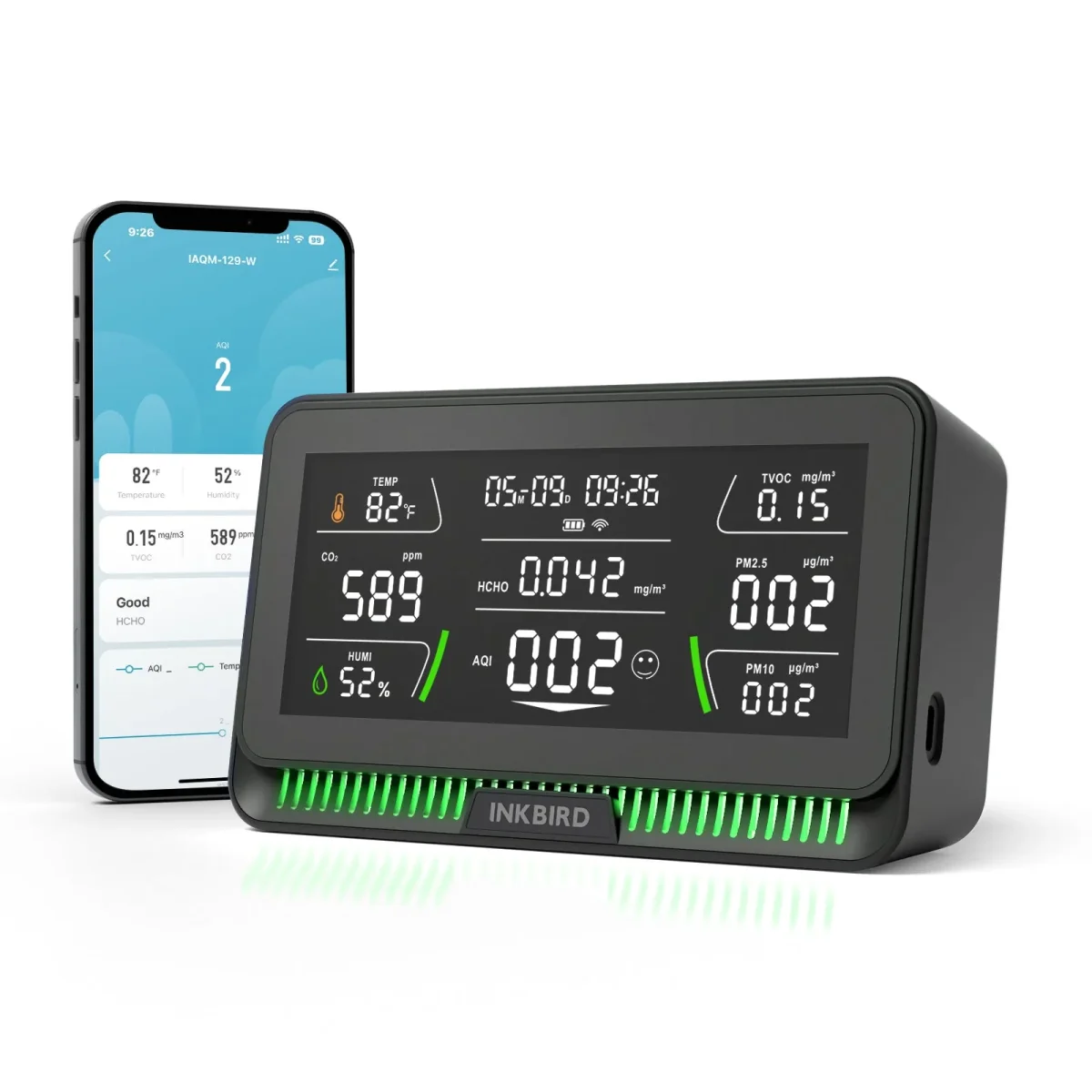 Wireless 10-in-1 Air Quality Monitor IAQM-129-W - Bild 2